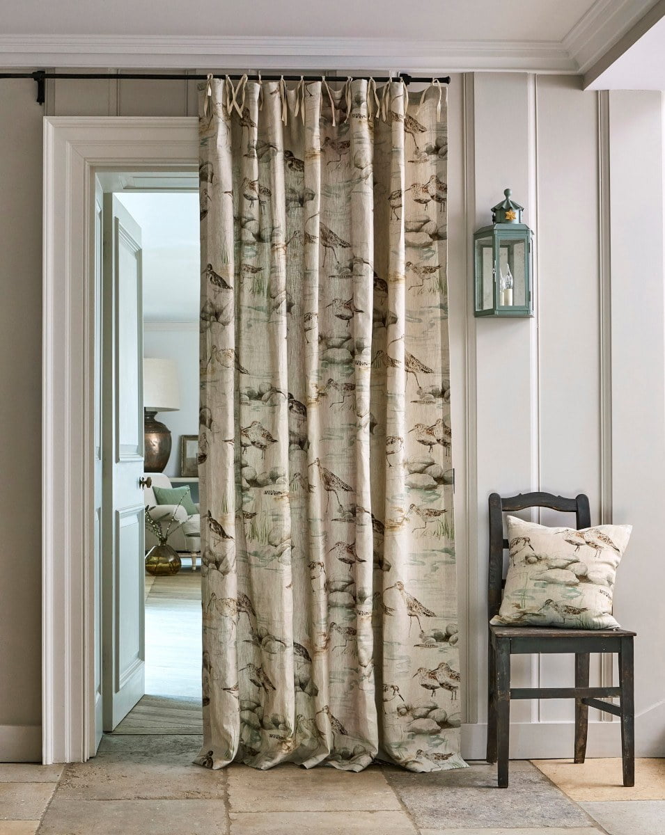 full length patterned doorway curtain