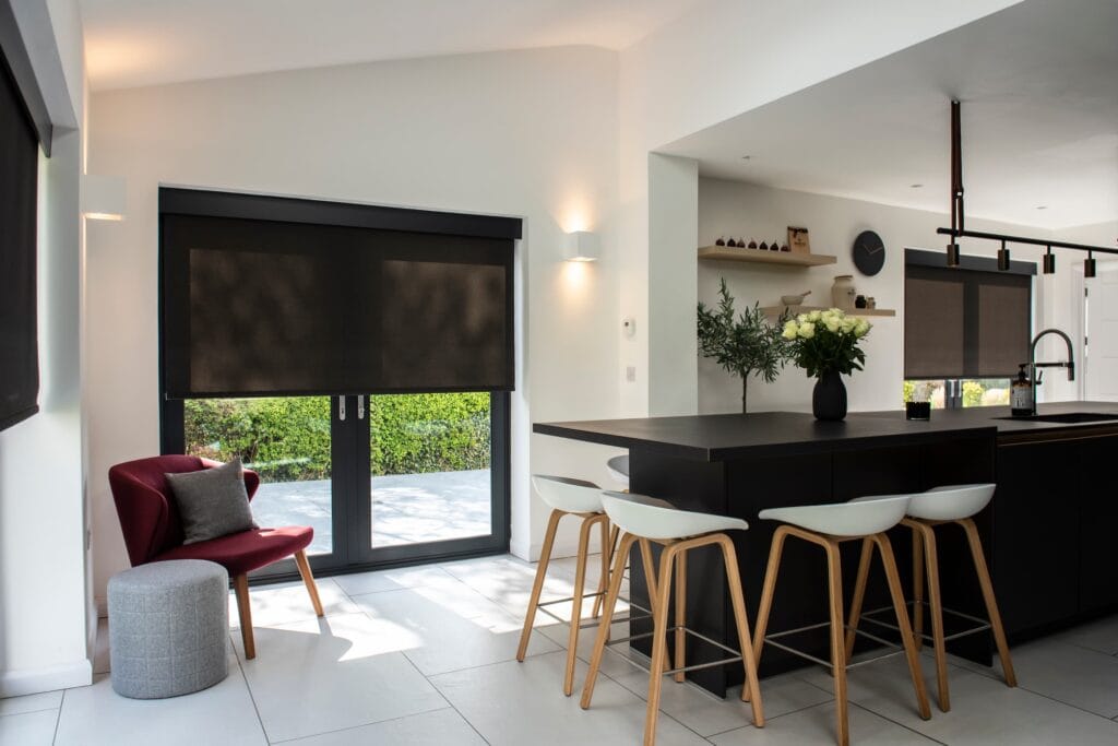 motorised blinds in kitchen