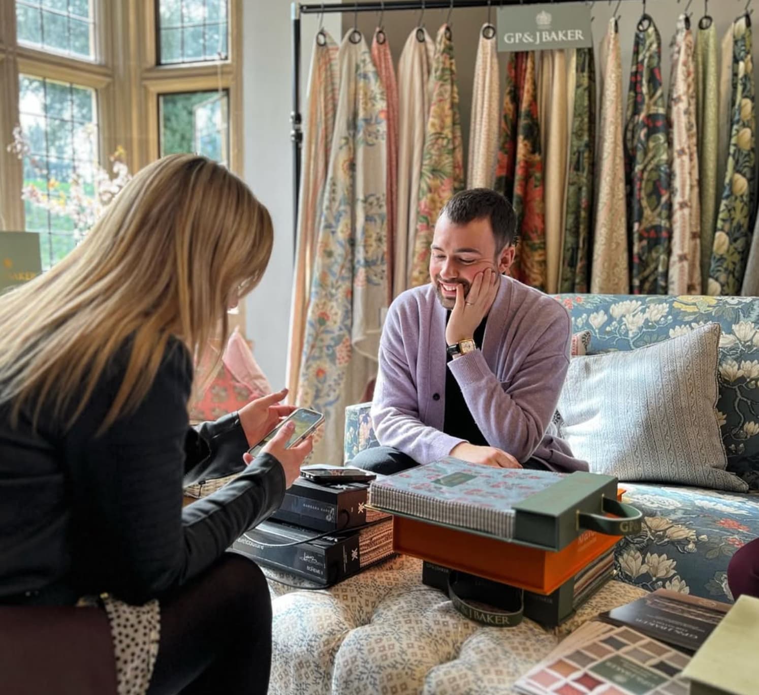 lara working with a client