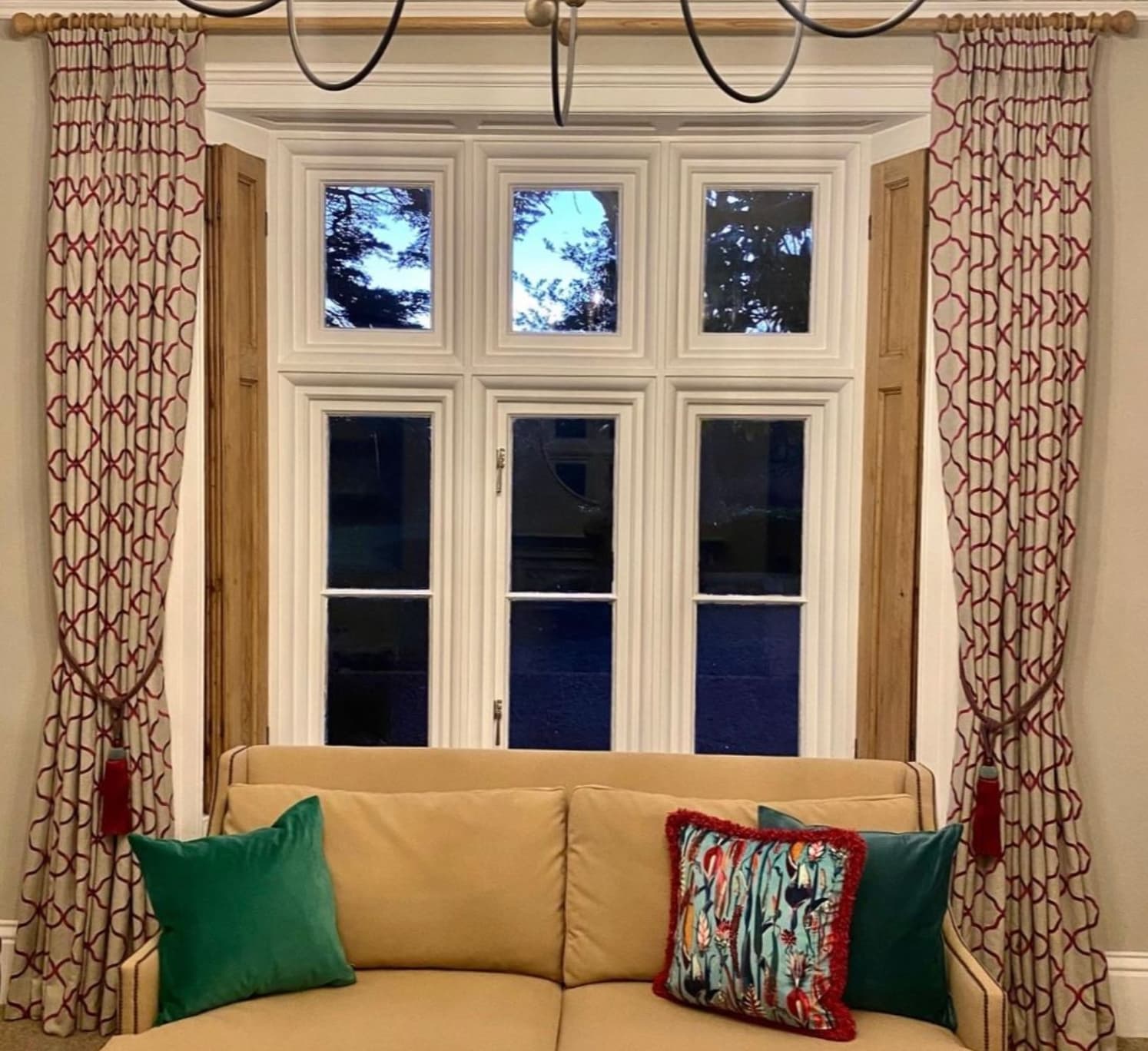 pinch pleat curtains installed